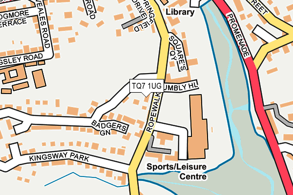 TQ7 1UG map - OS OpenMap – Local (Ordnance Survey)