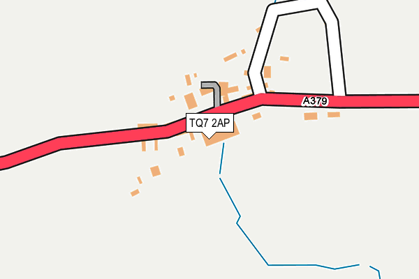 TQ7 2AP map - OS OpenMap – Local (Ordnance Survey)