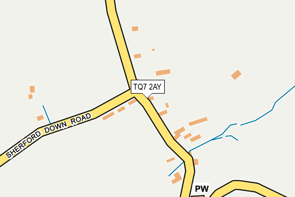 TQ7 2AY map - OS OpenMap – Local (Ordnance Survey)