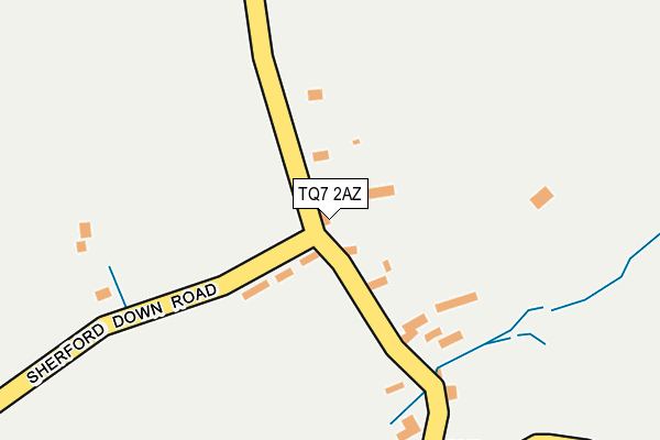 TQ7 2AZ map - OS OpenMap – Local (Ordnance Survey)