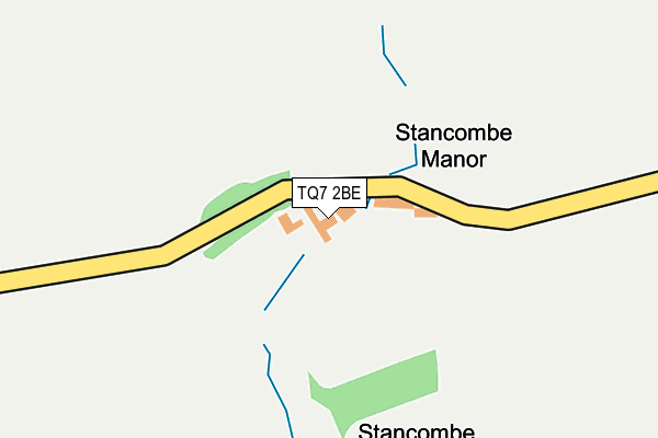 TQ7 2BE map - OS OpenMap – Local (Ordnance Survey)