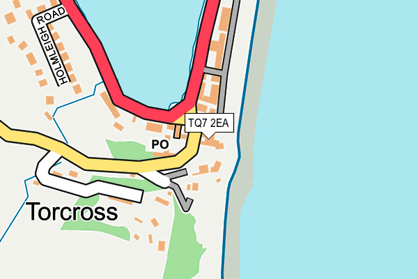 TQ7 2EA map - OS OpenMap – Local (Ordnance Survey)