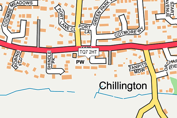 TQ7 2HT map - OS OpenMap – Local (Ordnance Survey)