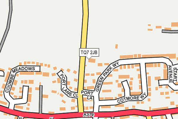 TQ7 2JB map - OS OpenMap – Local (Ordnance Survey)
