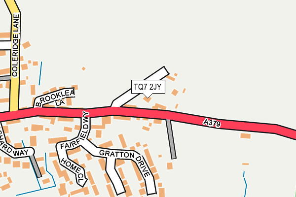 TQ7 2JY map - OS OpenMap – Local (Ordnance Survey)