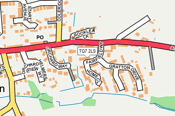TQ7 2LS map - OS OpenMap – Local (Ordnance Survey)