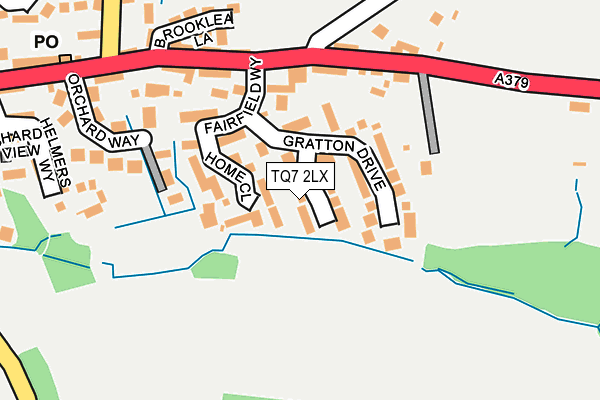 TQ7 2LX map - OS OpenMap – Local (Ordnance Survey)