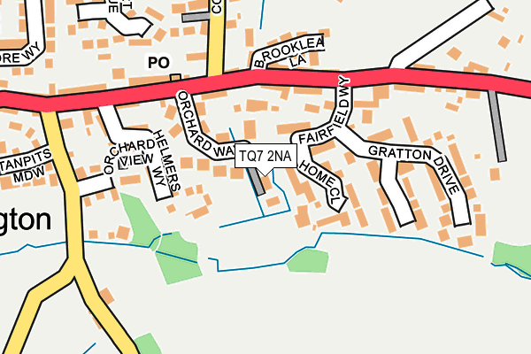 TQ7 2NA map - OS OpenMap – Local (Ordnance Survey)