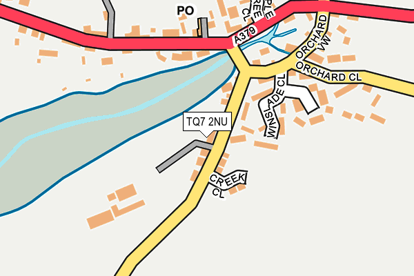 TQ7 2NU map - OS OpenMap – Local (Ordnance Survey)