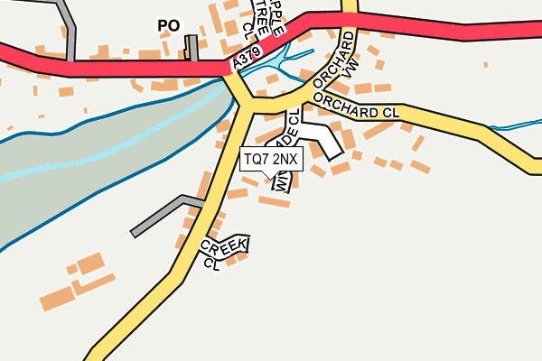 TQ7 2NX map - OS OpenMap – Local (Ordnance Survey)