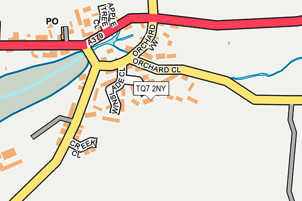 TQ7 2NY map - OS OpenMap – Local (Ordnance Survey)