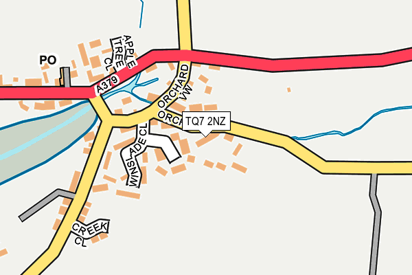 TQ7 2NZ map - OS OpenMap – Local (Ordnance Survey)