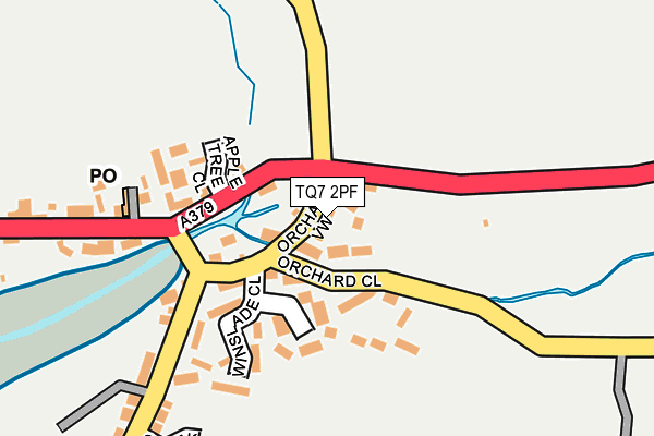 TQ7 2PF map - OS OpenMap – Local (Ordnance Survey)