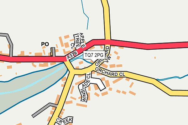 TQ7 2PG map - OS OpenMap – Local (Ordnance Survey)