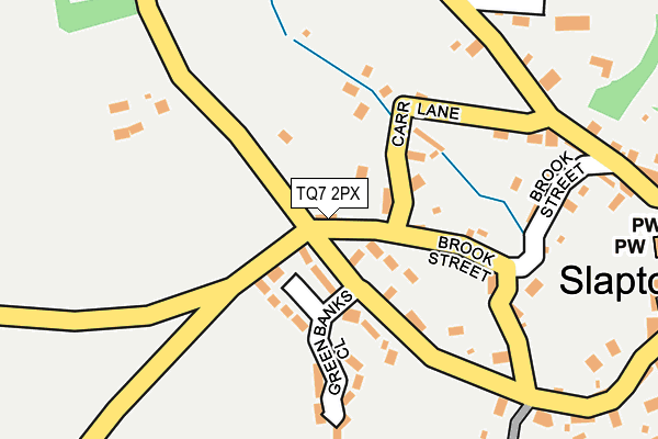 TQ7 2PX map - OS OpenMap – Local (Ordnance Survey)