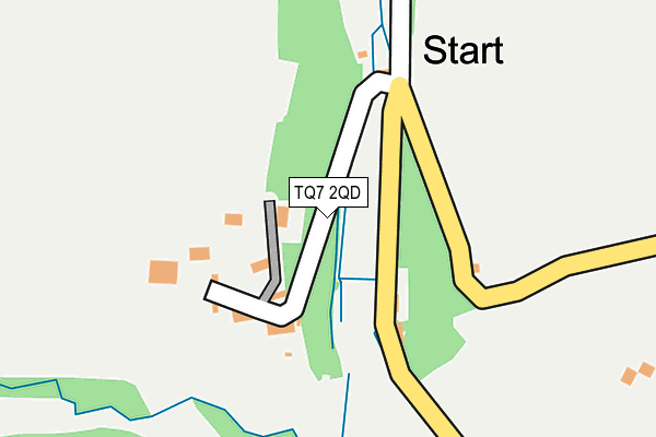 TQ7 2QD map - OS OpenMap – Local (Ordnance Survey)
