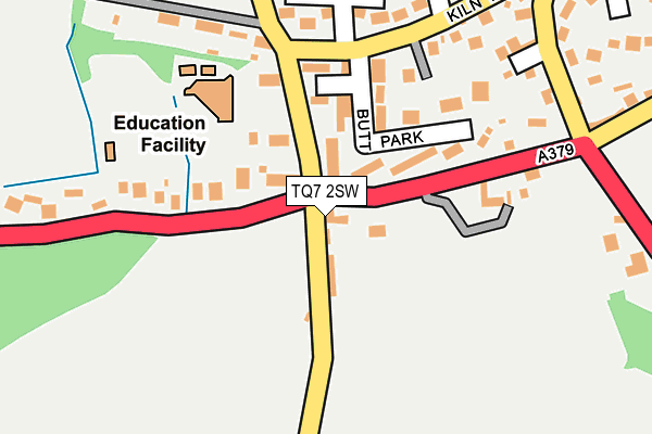 TQ7 2SW map - OS OpenMap – Local (Ordnance Survey)