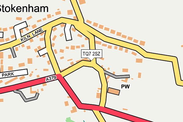 TQ7 2SZ map - OS OpenMap – Local (Ordnance Survey)