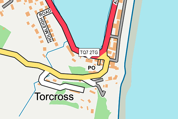 TQ7 2TG map - OS OpenMap – Local (Ordnance Survey)