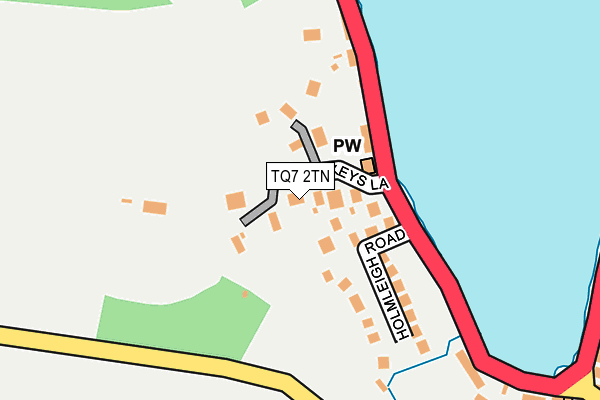 TQ7 2TN map - OS OpenMap – Local (Ordnance Survey)