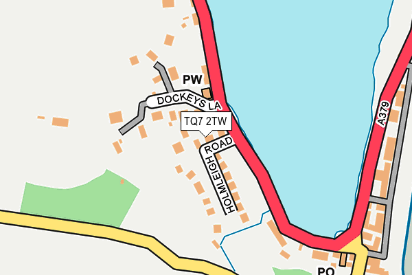 TQ7 2TW map - OS OpenMap – Local (Ordnance Survey)