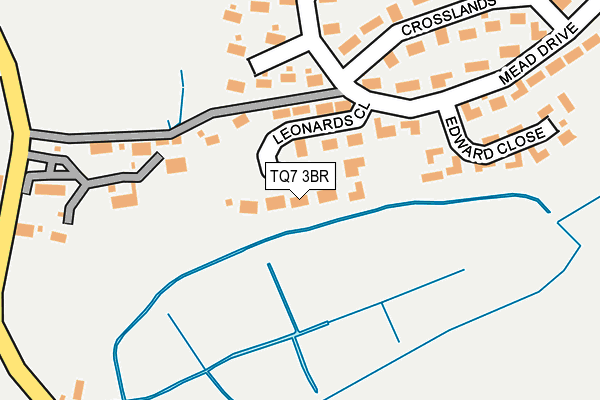 TQ7 3BR map - OS OpenMap – Local (Ordnance Survey)