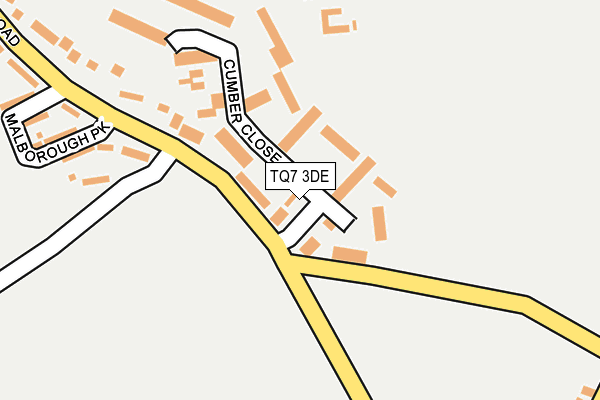 TQ7 3DE map - OS OpenMap – Local (Ordnance Survey)