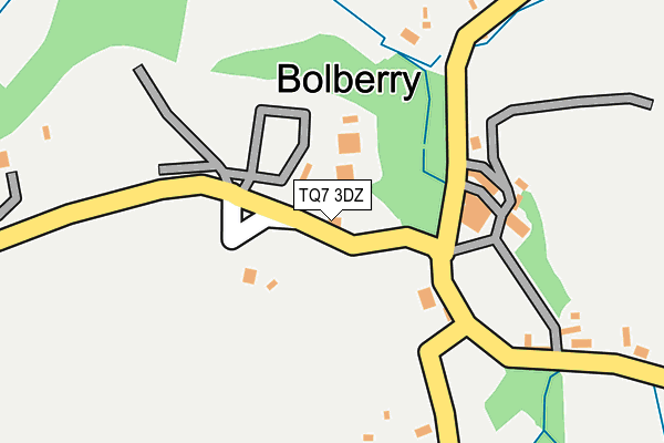 TQ7 3DZ map - OS OpenMap – Local (Ordnance Survey)