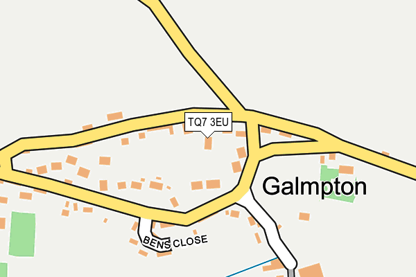 TQ7 3EU map - OS OpenMap – Local (Ordnance Survey)