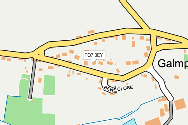 TQ7 3EY map - OS OpenMap – Local (Ordnance Survey)