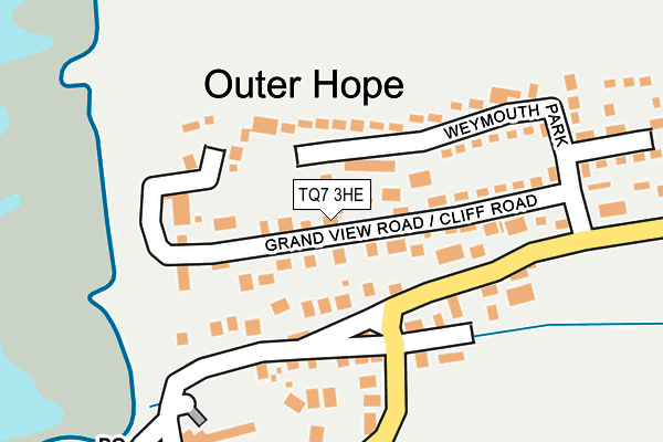 TQ7 3HE map - OS OpenMap – Local (Ordnance Survey)