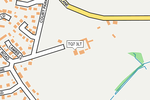 TQ7 3LT map - OS OpenMap – Local (Ordnance Survey)