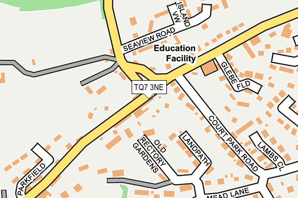 TQ7 3NE map - OS OpenMap – Local (Ordnance Survey)