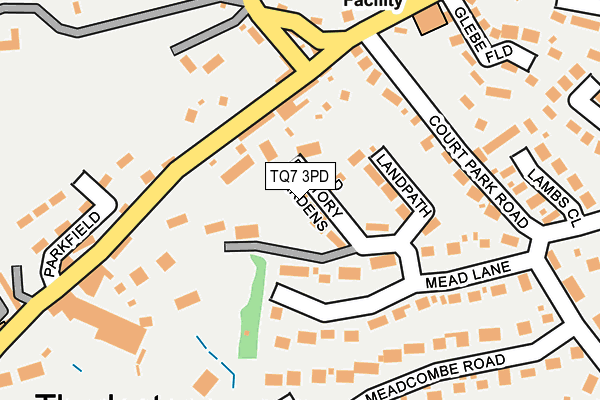 TQ7 3PD map - OS OpenMap – Local (Ordnance Survey)