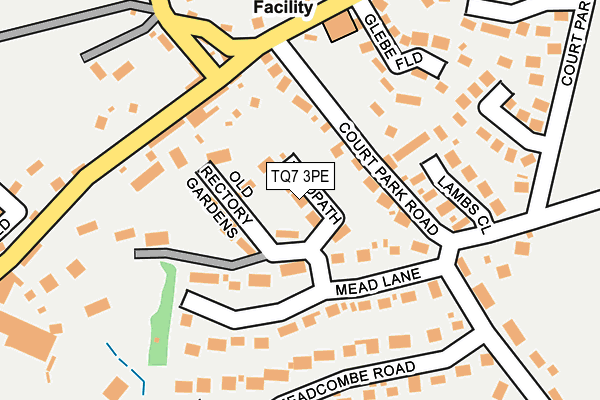 TQ7 3PE map - OS OpenMap – Local (Ordnance Survey)