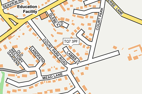 TQ7 3PF map - OS OpenMap – Local (Ordnance Survey)