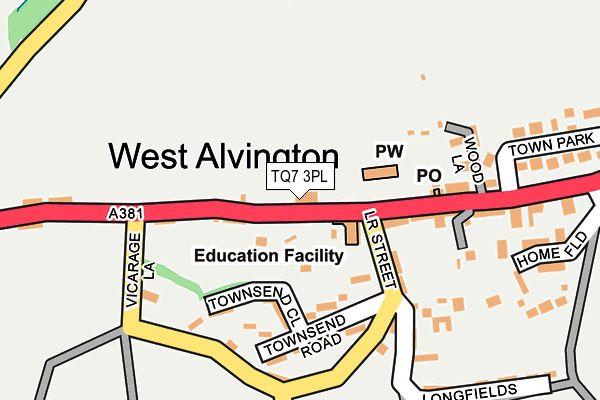 TQ7 3PL map - OS OpenMap – Local (Ordnance Survey)