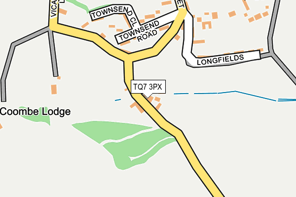 TQ7 3PX map - OS OpenMap – Local (Ordnance Survey)