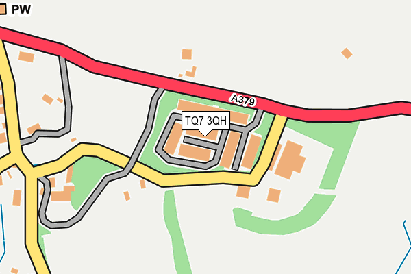 TQ7 3QH map - OS OpenMap – Local (Ordnance Survey)