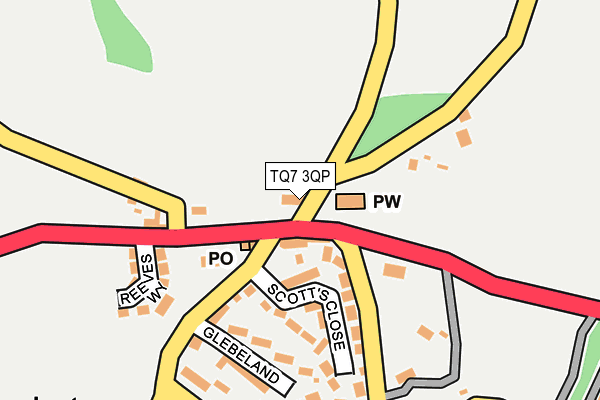 TQ7 3QP map - OS OpenMap – Local (Ordnance Survey)