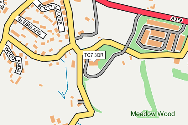 TQ7 3QR map - OS OpenMap – Local (Ordnance Survey)