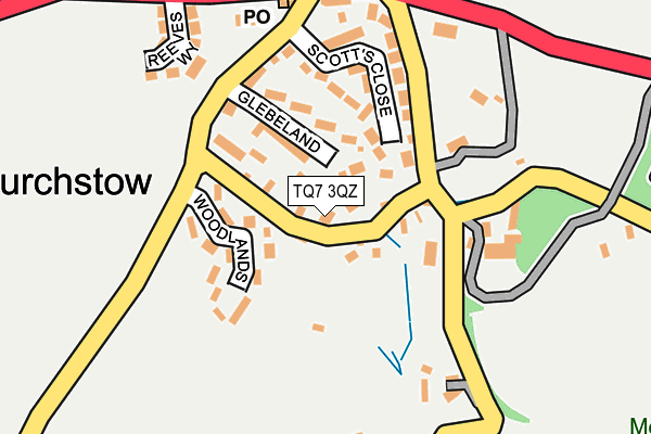 TQ7 3QZ map - OS OpenMap – Local (Ordnance Survey)