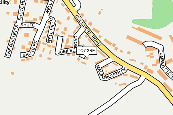 TQ7 3RE map - OS OpenMap – Local (Ordnance Survey)