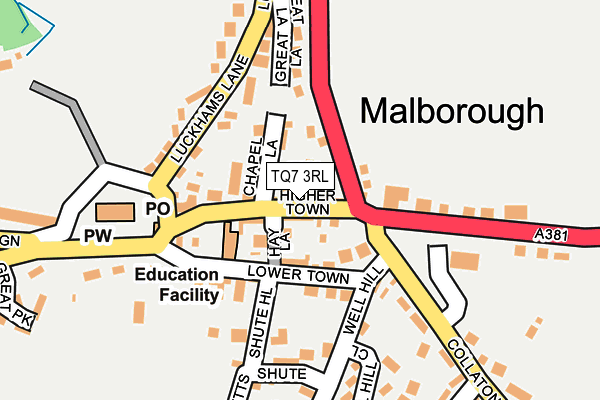 TQ7 3RL map - OS OpenMap – Local (Ordnance Survey)