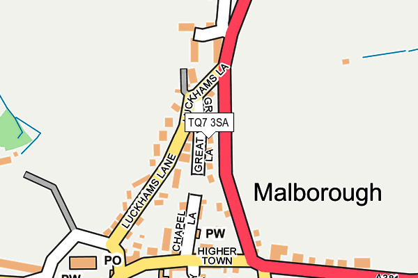 TQ7 3SA map - OS OpenMap – Local (Ordnance Survey)