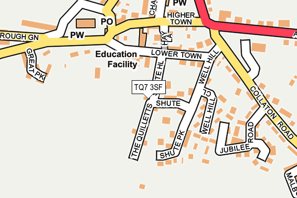 TQ7 3SF map - OS OpenMap – Local (Ordnance Survey)