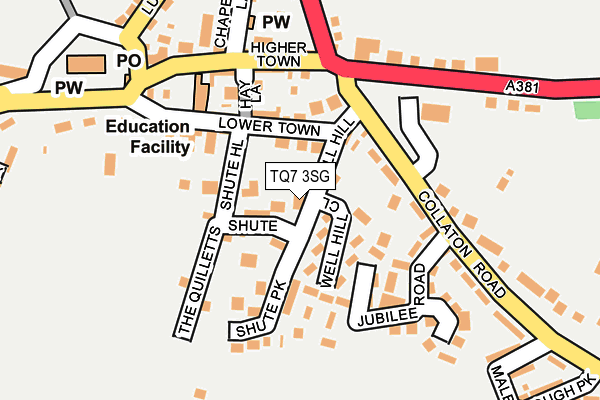 TQ7 3SG map - OS OpenMap – Local (Ordnance Survey)