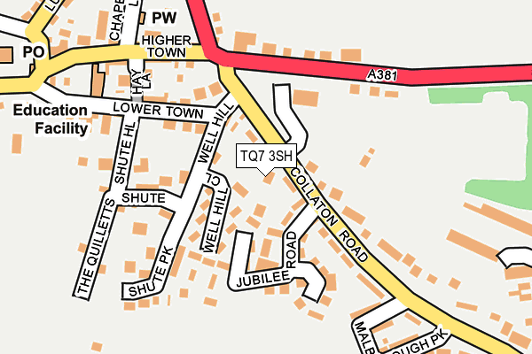 TQ7 3SH map - OS OpenMap – Local (Ordnance Survey)