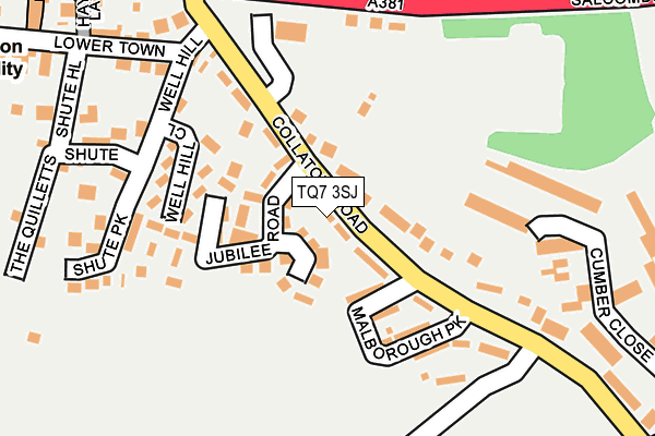 TQ7 3SJ map - OS OpenMap – Local (Ordnance Survey)