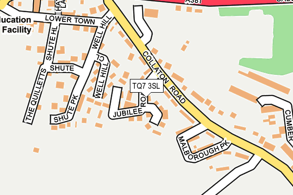 TQ7 3SL map - OS OpenMap – Local (Ordnance Survey)